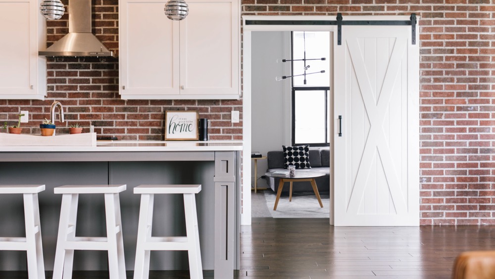 Sacramento brick wall barn door